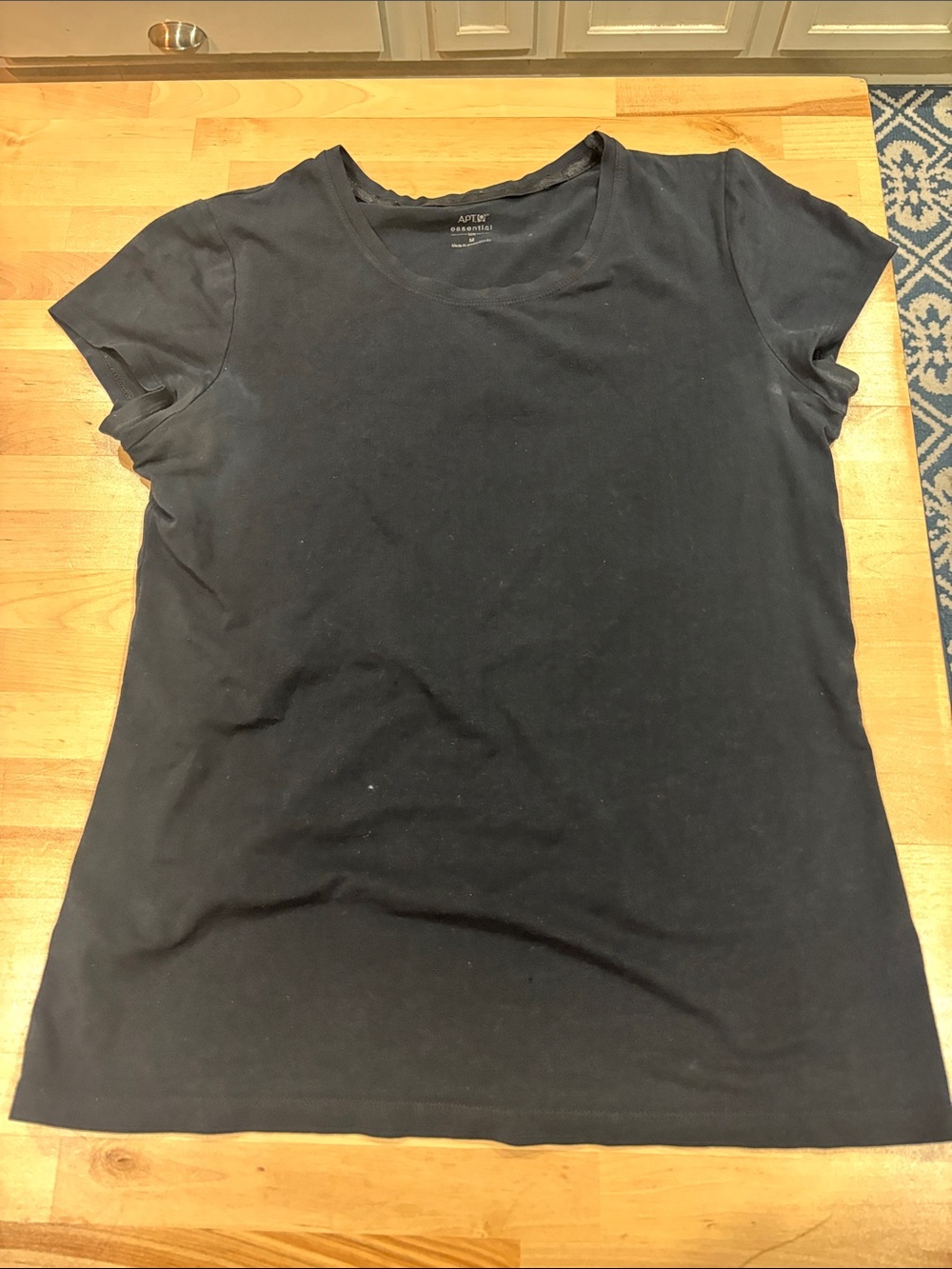 Apt. 9 Women's Black Short Sleeve Crewneck Tee